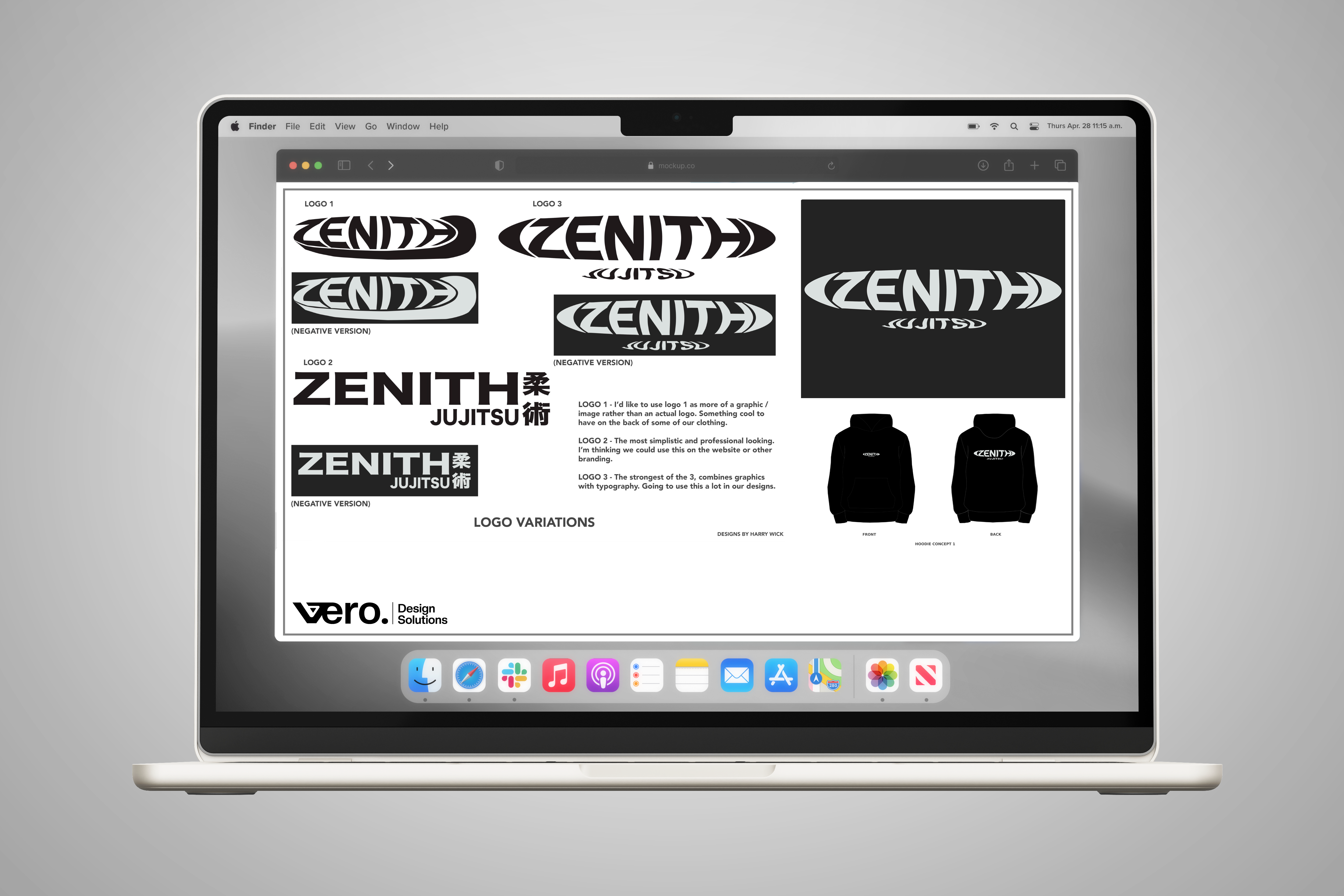 Zenith Jujitsu Brand Identity - Logo variations and design system